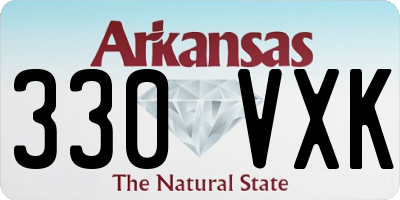 AR license plate 330VXK