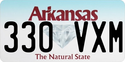 AR license plate 330VXM