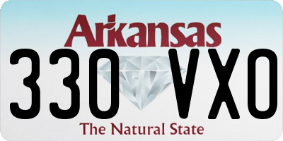 AR license plate 330VXO