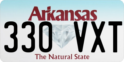 AR license plate 330VXT
