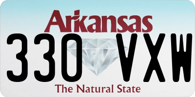 AR license plate 330VXW