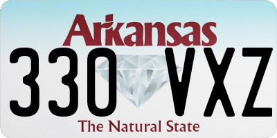 AR license plate 330VXZ
