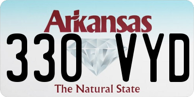 AR license plate 330VYD