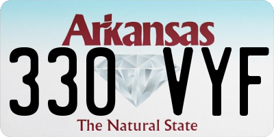 AR license plate 330VYF