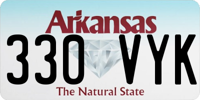 AR license plate 330VYK