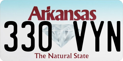 AR license plate 330VYN