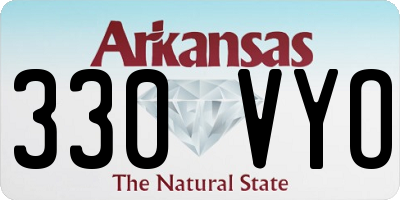 AR license plate 330VYO