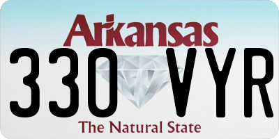 AR license plate 330VYR