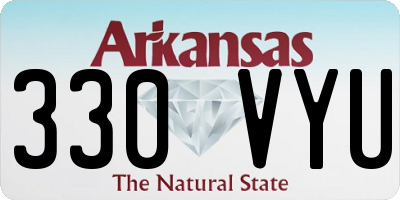 AR license plate 330VYU