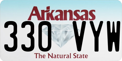 AR license plate 330VYW