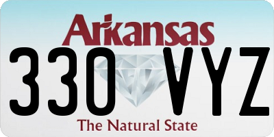 AR license plate 330VYZ