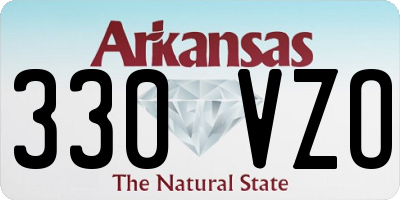AR license plate 330VZO
