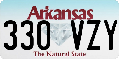 AR license plate 330VZY