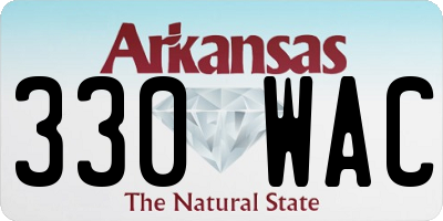 AR license plate 330WAC