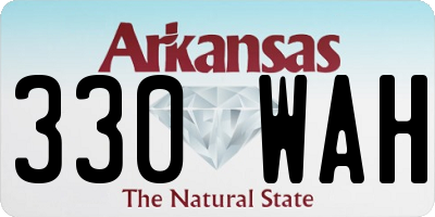 AR license plate 330WAH