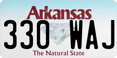 AR license plate 330WAJ
