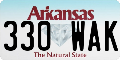 AR license plate 330WAK