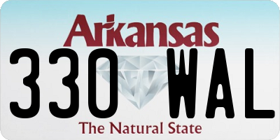 AR license plate 330WAL