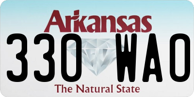 AR license plate 330WAO