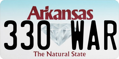 AR license plate 330WAR