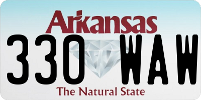 AR license plate 330WAW