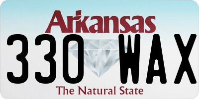 AR license plate 330WAX