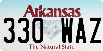 AR license plate 330WAZ