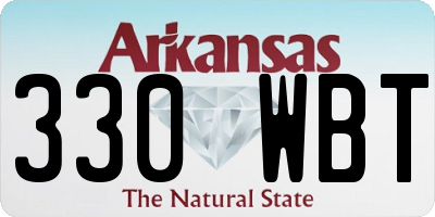 AR license plate 330WBT