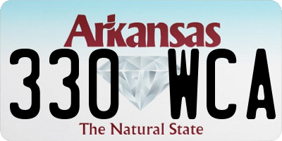 AR license plate 330WCA