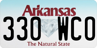 AR license plate 330WCO