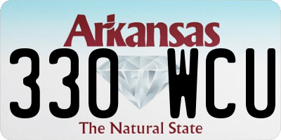 AR license plate 330WCU