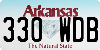 AR license plate 330WDB