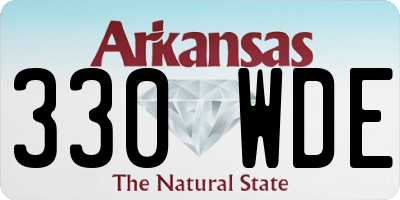 AR license plate 330WDE