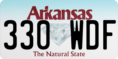 AR license plate 330WDF