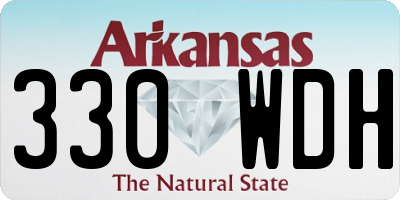 AR license plate 330WDH