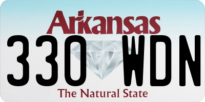 AR license plate 330WDN