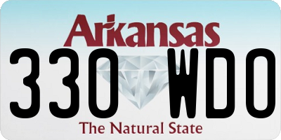 AR license plate 330WDO