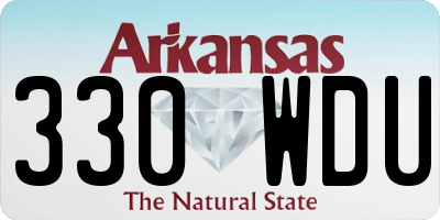 AR license plate 330WDU
