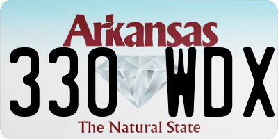 AR license plate 330WDX