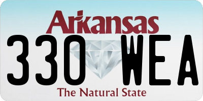 AR license plate 330WEA