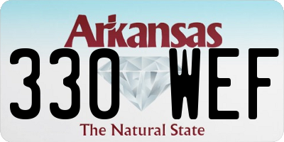 AR license plate 330WEF