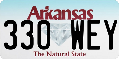 AR license plate 330WEY