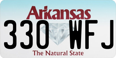 AR license plate 330WFJ