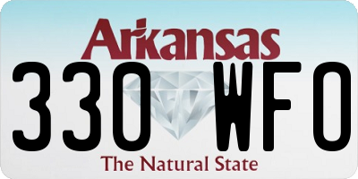 AR license plate 330WFO