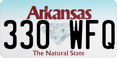 AR license plate 330WFQ