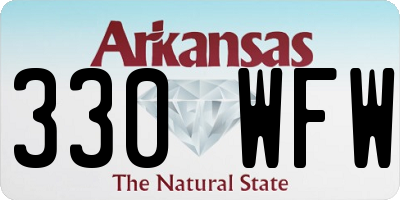 AR license plate 330WFW