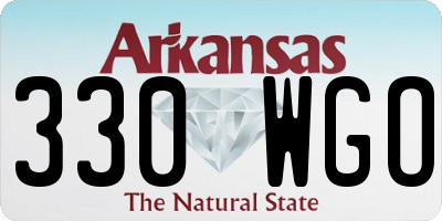 AR license plate 330WGO