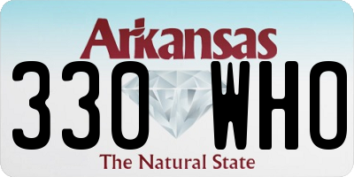 AR license plate 330WHO
