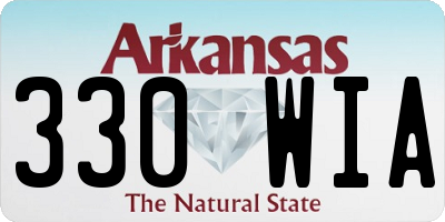 AR license plate 330WIA