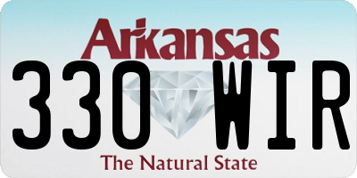 AR license plate 330WIR